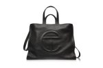 Telfar Leather Large Carry Bag Black