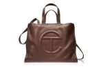 Telfar Leather Large Carry Bag Chocolate