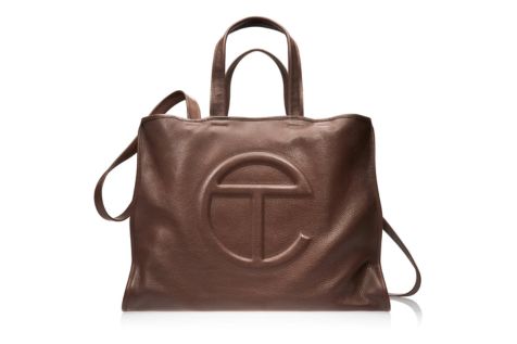 Telfar Leather Large Carry Bag Chocolate Telfar Leather Large Carry Bag Chocolate