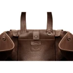 Telfar Leather Large Carry Bag Chocolate